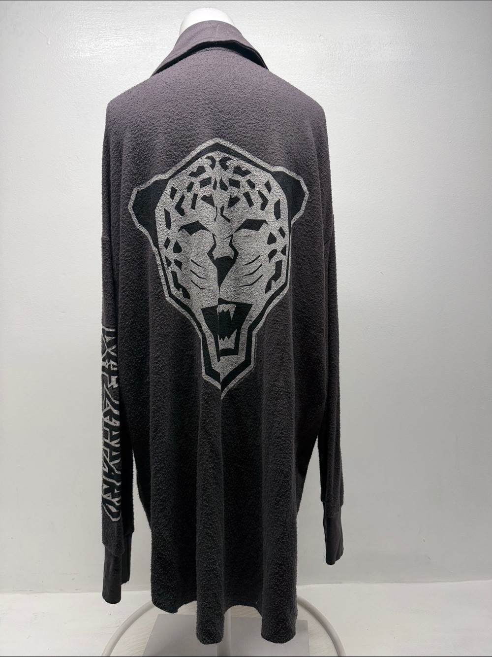 Lauren Moshi Def Leppard Shirt Fleece Graphic Logo Long Sleeve Gray XS / Small